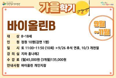 [감면]바이올린B_가을학기[사회교육_단원] 대표 이미지