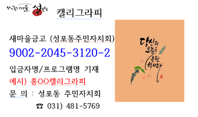 캘리그라피 대표 이미지