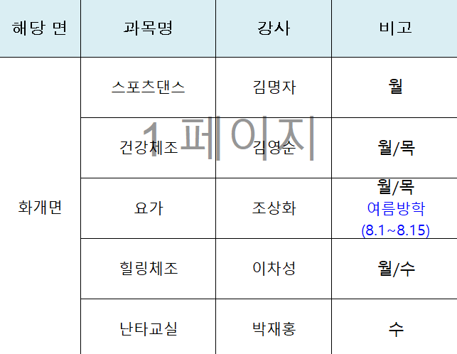 화개면 평생학습(힐링체조) 사진 2